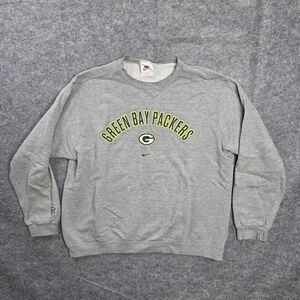 Vintage Nike Center Swoosh Green Bay Packers Sweater Mens XL Crewneck Distressed